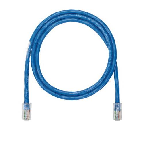 Panduit® NetKey™ NK5EPC13BUY Patch Cord, Cat 5e, 24 AWG UTP Unshielded Stranded Copper Conductor, RJ45 Modular Plug Connector, 13 ft L Cord, Blue