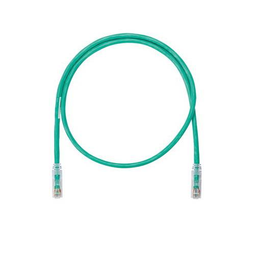 Panduit® NetKey™ NK6PC11GRY Class E Patch Cord, Cat 6, 24 AWG UTP Unshielded Stranded Copper Conductor, RJ45 Modular Plug Connector, 11 ft L Cord, Green