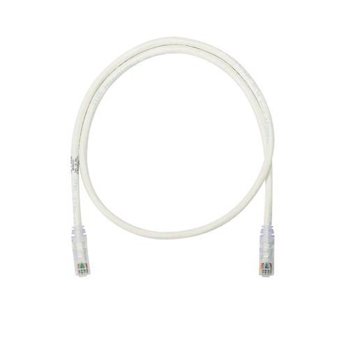 Panduit® NetKey™ NK6PC11Y Class E Patch Cord, Cat 6, 24 AWG UTP Unshielded Stranded Copper Conductor, RJ45 Modular Plug Connector, 11 ft L Cord, Off-White