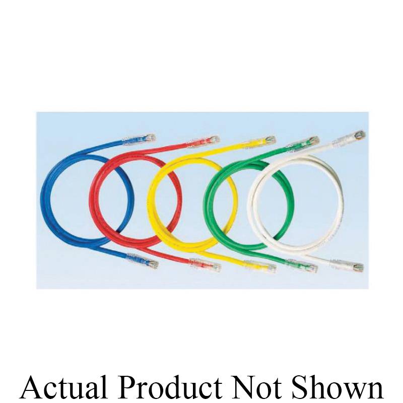 Panduit® NK6PC50BUY NetKey® UTP Patch Cord, Cat 6, 24 AWG Stranded Copper Conductor, RJ45 Modular Plug Connector, 50 ft L Cord, Blue