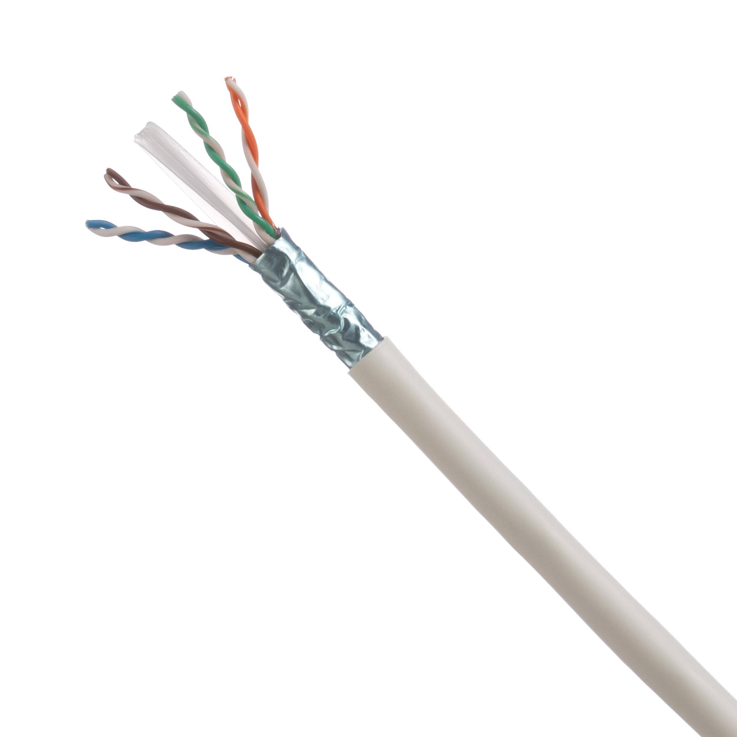 Panduit® PanNet™ TX6A™ 10Gig™ PFP6X04VL-UG Cat 6a CMP Copper Cable, Reel Packaging, 80 VAC, (4 Pairs) 23 AWG F/UTP Shielded Bare Solid Copper Conductor, 1000 ft L