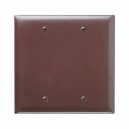 Pass & Seymour® TradeMaster® TP23 Standard Blank Wallplate, 2 Gangs, 5-1/2 in, Thermoplastic, Brown