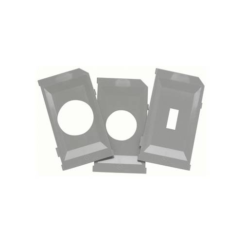Pass & Seymour® WIU10-PK 1-Outlet Bare Insulation Weatherproof Extra Plate Kit, Threaded Mount, 1 Gang, 3.4 in D, For Use With While-In-Use 1-Gang Cover, Polycarbonate