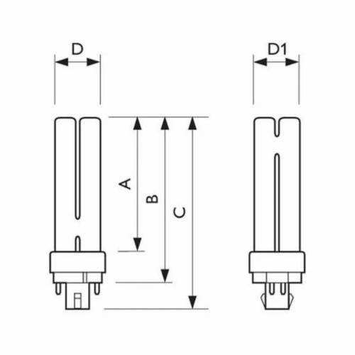 Philips ALTO® 383349 Energy Saving Cluster Compact Fluorescent Lamp, 26 W, 4-Pin G24Q-3 CFL-NI Lamp, PL-C Shape, 1800 Lumens
