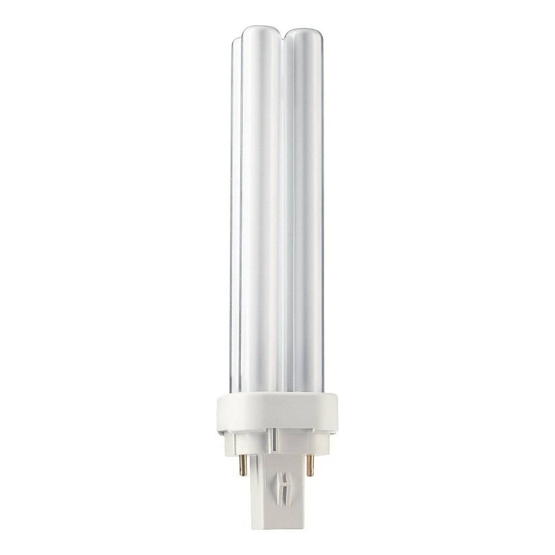 Philips ALTO® 383166 Cluster Non-Dimmable Non-Integrated Linear Compact Fluorescent Lamp, 18 W, G24d-2 Bi-Pin Linear CFL Lamp, PL-C Shape, 1250 Lumens