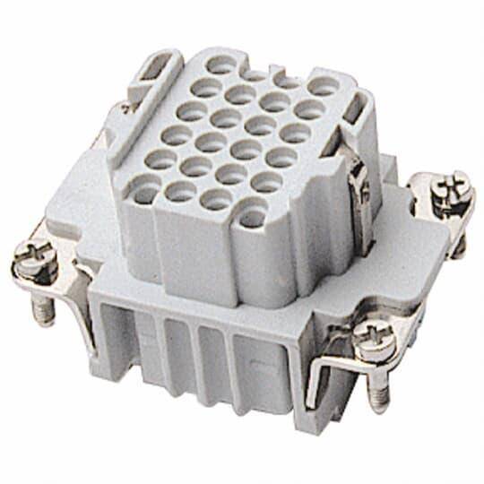 Pos-E-Kon® FC124DD DD Series Crimp Terminal Insert, 26 to 14 AWG Wire, Female Connection, Glass Filled Thermoplastic