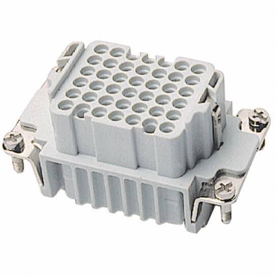 Pos-E-Kon® FC142DD DD Series Terminal Insert, 42 Positions, 26 to 14 AWG Wire, Crimped/Female Connection, Glass Filled Thermoplastic