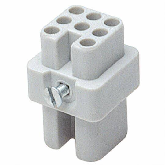 Pos-E-Kon® FC325D D Series High Density Terminal Insert, 25 Positions, 26 to 12 AWG Wire, Crimped/Female Connection, Glass Filled Thermoplastic
