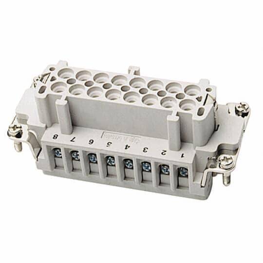 Pos-E-Kon® FS116B B Series Standard Terminal Insert, 16 Positions, 20 to 14 AWG Wire, Female Screw Connection, Glass Filled Thermoplastic