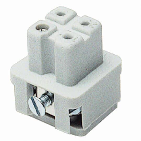 Pos-E-Kon® FS104A A Series Compact Terminal Insert, 4 Positions, 18 to 14 AWG Wire, Female Screw Connection, Glass Filled Thermoplastic