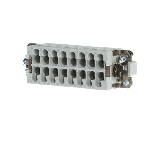 Pos-E-Kon® FS116A A Series Compact Terminal Insert, 16 Positions, 18 to 14 AWG Wire, Female Screw Connection, Glass Filled Thermoplastic