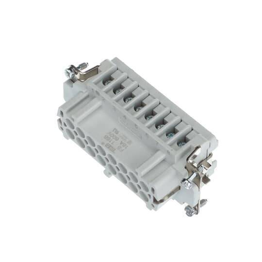 Pos-E-Kon® FS116B B Series Standard Terminal Insert, 16 Positions, 20 to 14 AWG Wire, Female Screw Connection, Glass Filled Thermoplastic