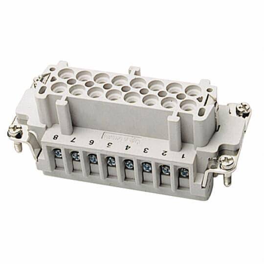 Pos-E-Kon® FS116T T Series High Temperature Terminal Insert, 16 Positions, 20 to 14 AWG Wire, Female Screw Connection, Thermoplastic