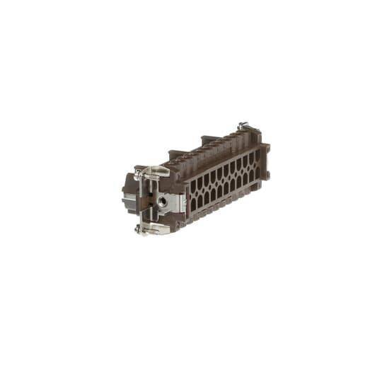 Pos-E-Kon® FS124T T Series Terminal Insert, 24 Positions, 20 to 14 AWG Wire, Female Screw Connection, Glass Filled Thermoplastic