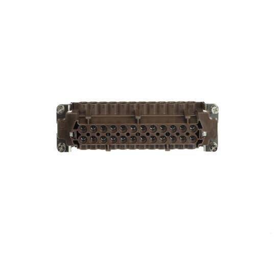 Pos-E-Kon® FS124T T Series Terminal Insert, 24 Positions, 20 to 14 AWG Wire, Female Screw Connection, Glass Filled Thermoplastic