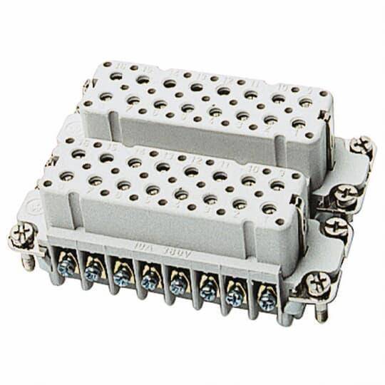 Pos-E-Kon® FS132A A Series Compact Terminal Insert, 32 Positions, 18 to 14 AWG Wire, Female Screw Connection, Glass Filled Thermoplastic