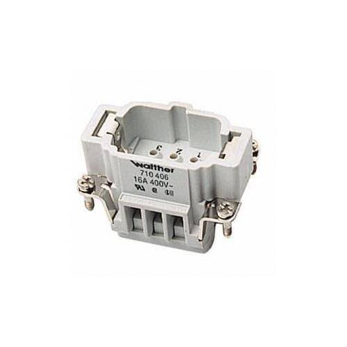 Pos-E-Kon® MS206B B Series Standard Terminal Insert, 6 Positions, 20 to 14 AWG Wire, Male Screw Connection, Glass Filled Thermoplastic