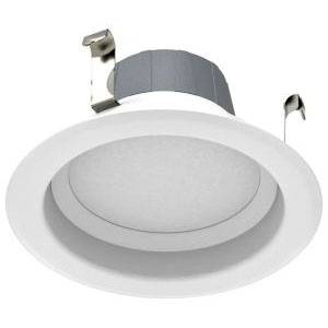 4" Round, 8 W, 120 VAC 60 Hz, RAB Lighting Inc. R4R89FA120WS Retrofit Downlight, 714 Lumen