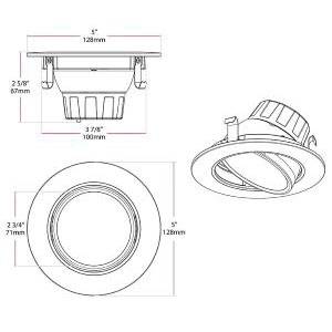 4" Round, 8 W, 120 VAC 60 Hz, RAB Lighting Inc. RA4R89FA120WS Retrofit Downlight, 746 Lumen