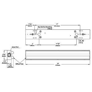 2', 20 W, 120 to 277 VAC 50/60 Hz, RAB Lighting Inc. STRP220-840U LED Strip Light Fixture, 2658 Lumen