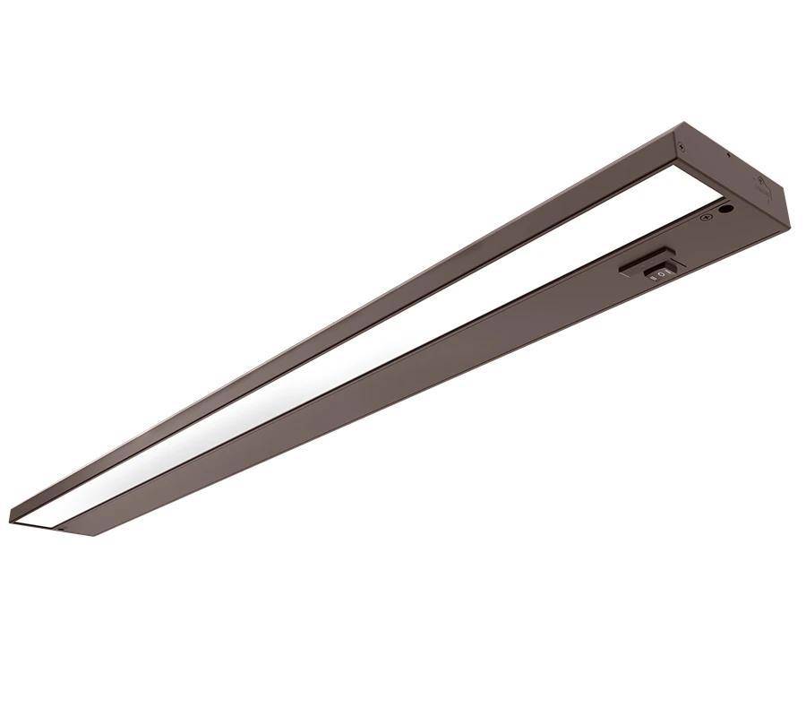 RAB KNOOKFA32 Field Adjustable LED Undercabinet Fixture With Switch, Injection Molded Endcap, LED Lamp, 15.7/16.5/16.8 W Fixture, 120 to 277 V, Powder Coated Housing