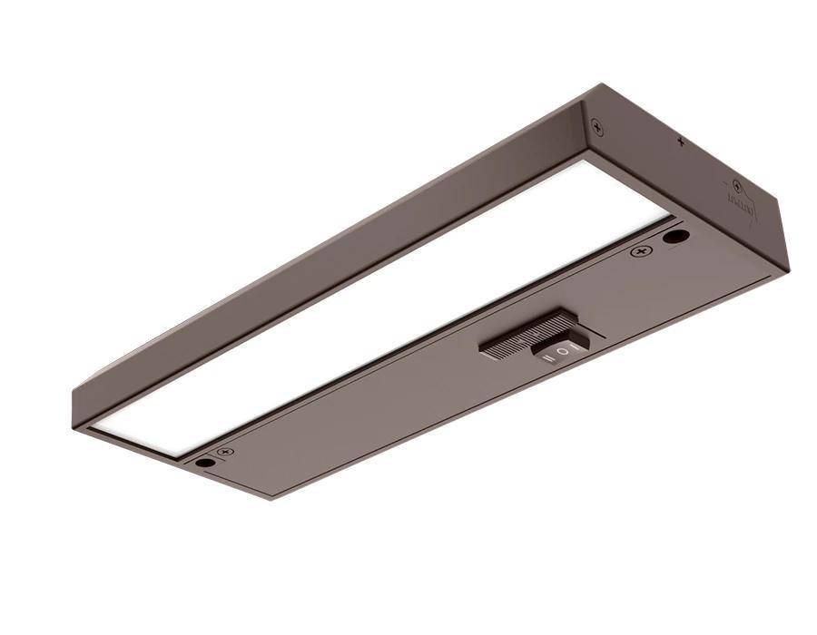 RAB KNOOKFA8 Field Adjustable LED Undercabinet Fixture With Switch, Injection Molded Endcap, LED Lamp, 3.7/3.8/3.9 W Fixture, 120 to 277 V, Powder Coated Housing
