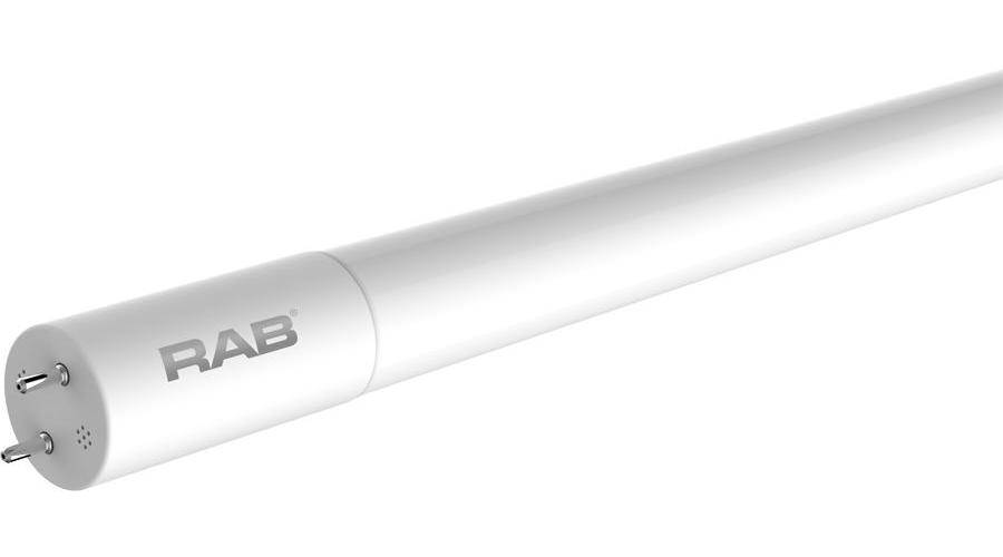 RAB T8-17-48G-840-SD-BYP Type B Non-Dimmable Single/Double Ended LED Lamp, 17 W, G13 Medium Bi-Pin LED Lamp, T8 Linear Shape, 2200 Lumens