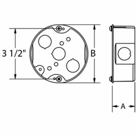 15.8 Cu in 5-KO, Hubbell Incorporated 296-1 Round Box