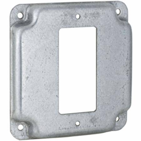 4", Hubbell Incorporated 808C Square Box Surface Cover, Raised