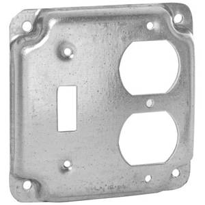4", Hubbell Incorporated 906C Square Box Surface Cover, Raised