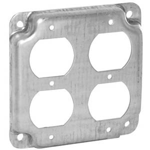 4", Hubbell Incorporated 907C Square Box Surface Cover, Raised