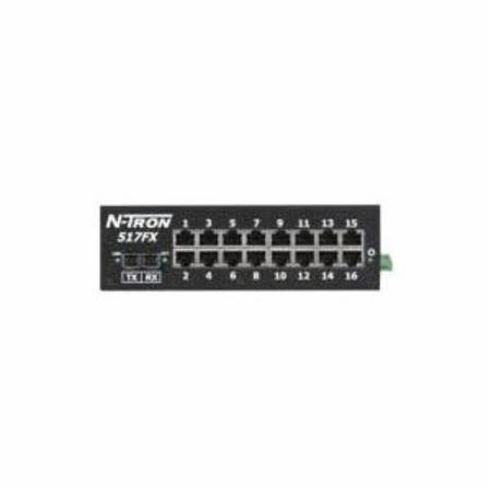 redlion® 517FX-A-SC Network Switch, 10/100BaseTX Interface, (16) RJ45 10/100BaseT(X) Port, 2.6 Gbps Memory