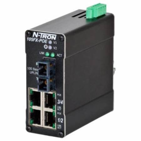 Red Lion Controls, Inc. 105FXE-SC-15-POE N-Tron® Ethernet Switch