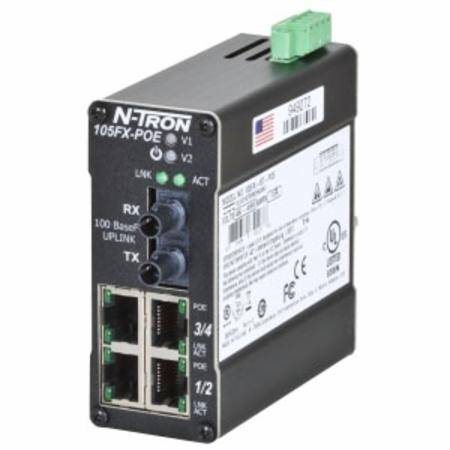 Red Lion Controls, Inc. 105FXE-ST-15-POE-MDR N-Tron® Ethernet Switch