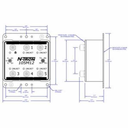 Red Lion Controls, Inc. 105M12 N-Tron® Ethernet Switch