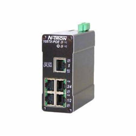 Red Lion Controls, Inc. 105TX-POE-MDR N-Tron® Ethernet Switch