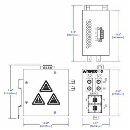 Red Lion Controls, Inc. 306FX2-N-ST N-Tron® Ethernet Switch