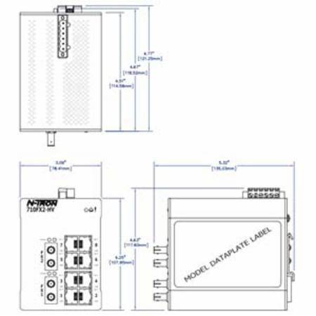 Red Lion Controls, Inc. 710FX2-ST-HV N-Tron® Ethernet Switch