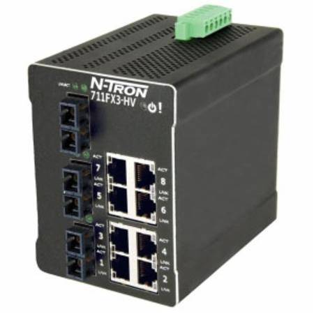 Red Lion Controls, Inc. 711FX3-SC-HV N-Tron® Ethernet Switch