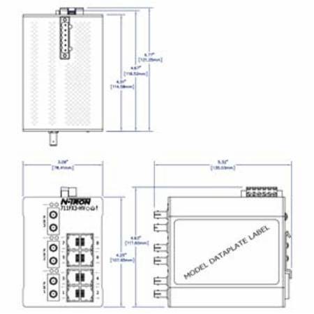 Red Lion Controls, Inc. 711FX3-ST-HV N-Tron® Ethernet Switch