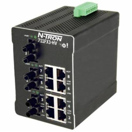 Red Lion Controls, Inc. 711FXE3-ST-40-HV N-Tron® Ethernet Switch