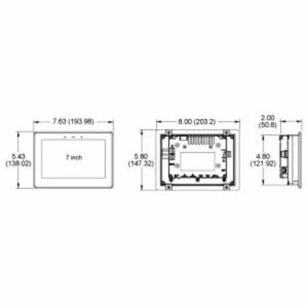 redlion® CR30000700000420 Widescreen HMI Operator Panel With Data Logging and Web Server, 10 to 30 VDC, 17.5 to 18 W, 7 in TFT LCD Display