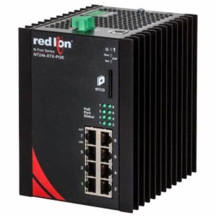 Red Lion Controls, Inc. NT24K-8TX-POE-PT N-Tron® Power Over Ethernet Switch