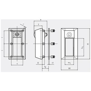 Roxtec CSF0000080035 Integrated Compression Unit Seal Frame, 5.512 in H x 2.953 in W x 2.362 in D, 1 Spaces, Aluminum