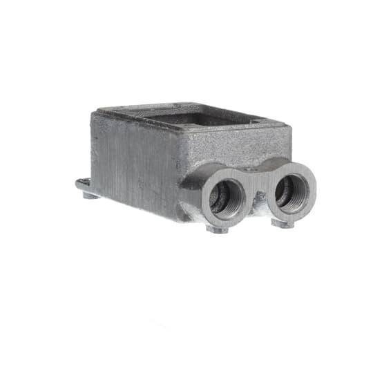 Iberville® CIFSCC-1G-1/2 Type FSCC 3-Hub Shallow Weatherproof Device Box, Cast Aluminum, 14 cu-in Capacity, 1 Gangs, 4-5/16 in L x 2-13/16 in W x 1-7/8 in D