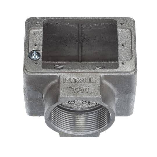 Iberville® CIFSF Type FSF 1-Face Weatherproof Shallow Style Device Box, Cast Aluminum, 30.5 cu-in Capacity, 4-5/16 in L x 2-3/4 in W x 3 in D
