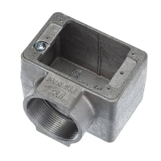 Iberville® CIFSF Type FSF 1-Face Weatherproof Shallow Style Device Box, Cast Aluminum, 30.5 cu-in Capacity, 4-5/16 in L x 2-3/4 in W x 3 in D