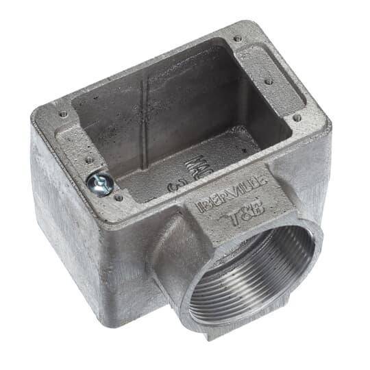 Iberville® CIFSF Type FSF 1-Face Weatherproof Shallow Style Device Box, Cast Aluminum, 30.5 cu-in Capacity, 4-5/16 in L x 2-3/4 in W x 3 in D