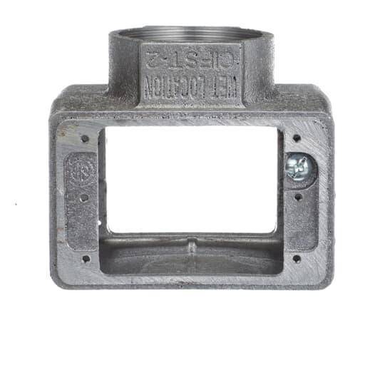 Iberville® CIFST 2-Face Type FSF Shallow Style Weatherproof Device Box, Cast Aluminum, 38.7 cu-in Capacity, 4-5/16 in L x 2-3/4 in W x 3-5/8 in D