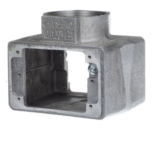 Iberville® CIFST 2-Face Type FSF Shallow Style Weatherproof Device Box, Cast Aluminum, 38.7 cu-in Capacity, 4-5/16 in L x 2-3/4 in W x 3-5/8 in D